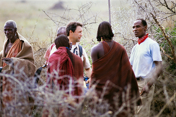 1987 — Mike with Maasai — Serengeti National Park, Tanzania