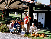 1981 — Mike & Ruth, Phil & June Shipley, and the Reagan’s dogs — The Reagan Ranch, Santa Barbara County, CA