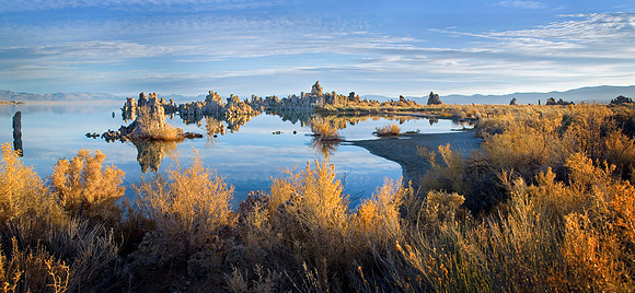 Mono Lake State Natural Reserve and the tufa formations in the Owens Valley of California.